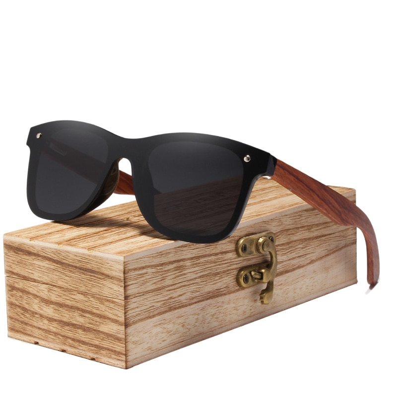 Mens Wooden Frame Rimless Polarized Sunglasses American Nomad Outfitters 